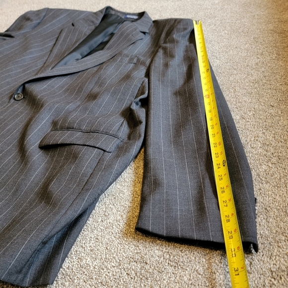 Custom Made 2-Piece Suit, Big & Tall Size 54X, Pinstripe - Picture 8 of 15